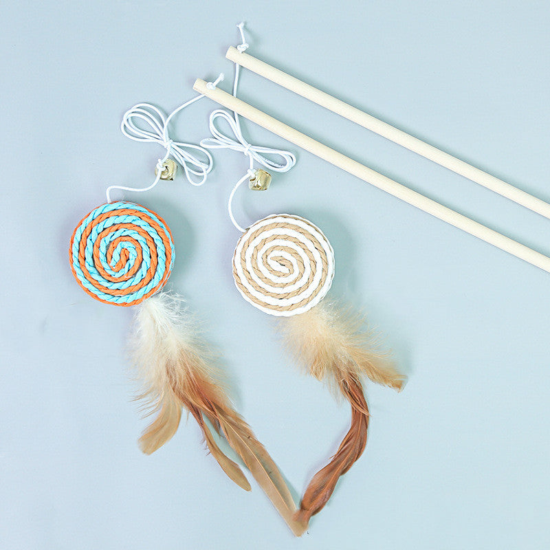 Cat Toy - Feather & Bell Cat Wand