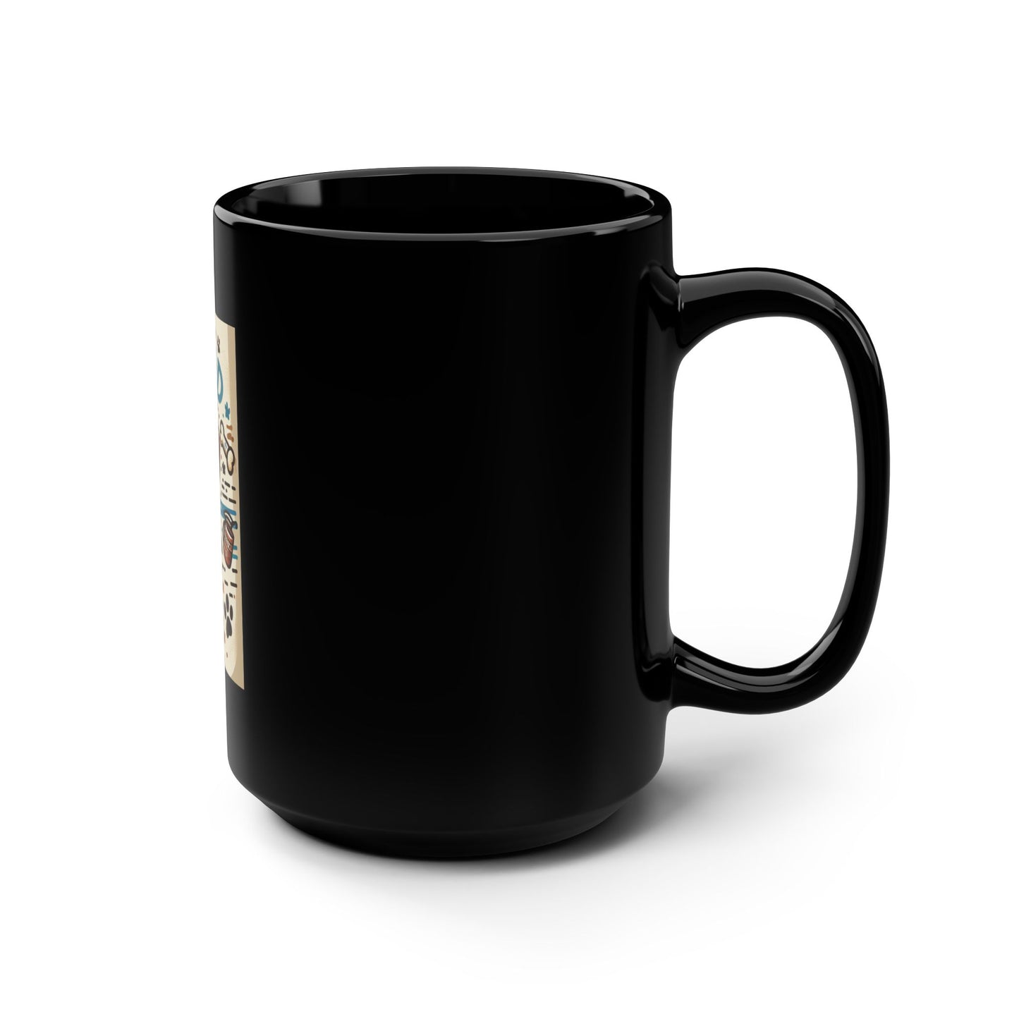 Dog Dad Black Mug, 15oz | Perfect for Dog Lovers, Pet Owners, Birthday Gifts, Father's Day, Unique Coffee Cups