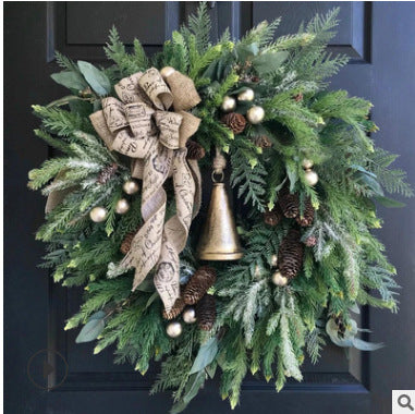 Simulation Christmas Wreath Animal Farm Pine Cone Door Ring