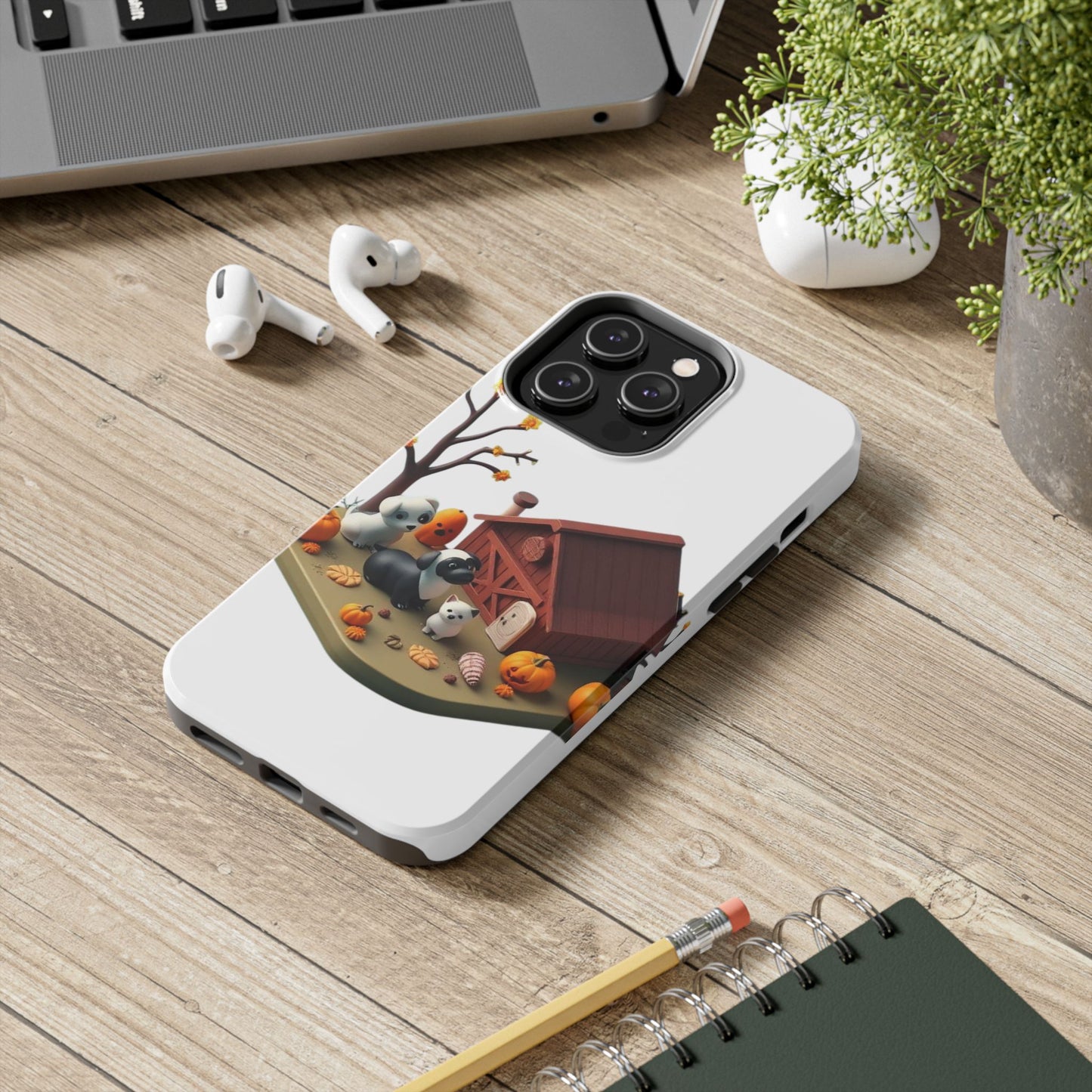 Cute Fall Farmhouse Phone Cases, Autumn Protection for Smartphones, Harvest-Themed Gift, Halloween Decor, Animal Print Cover