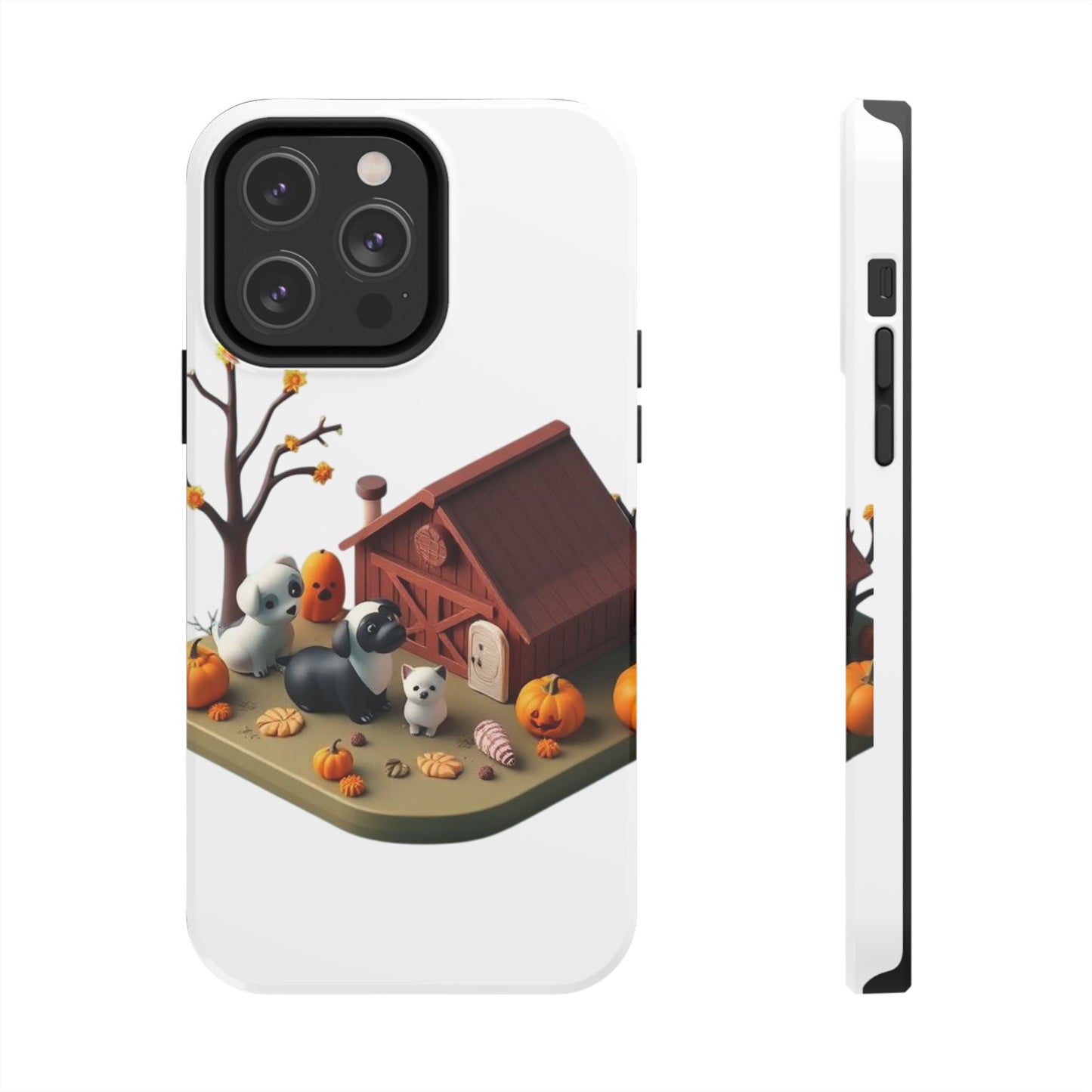 Cute Fall Farmhouse Phone Cases, Autumn Protection for Smartphones, Harvest-Themed Gift, Halloween Decor, Animal Print Cover