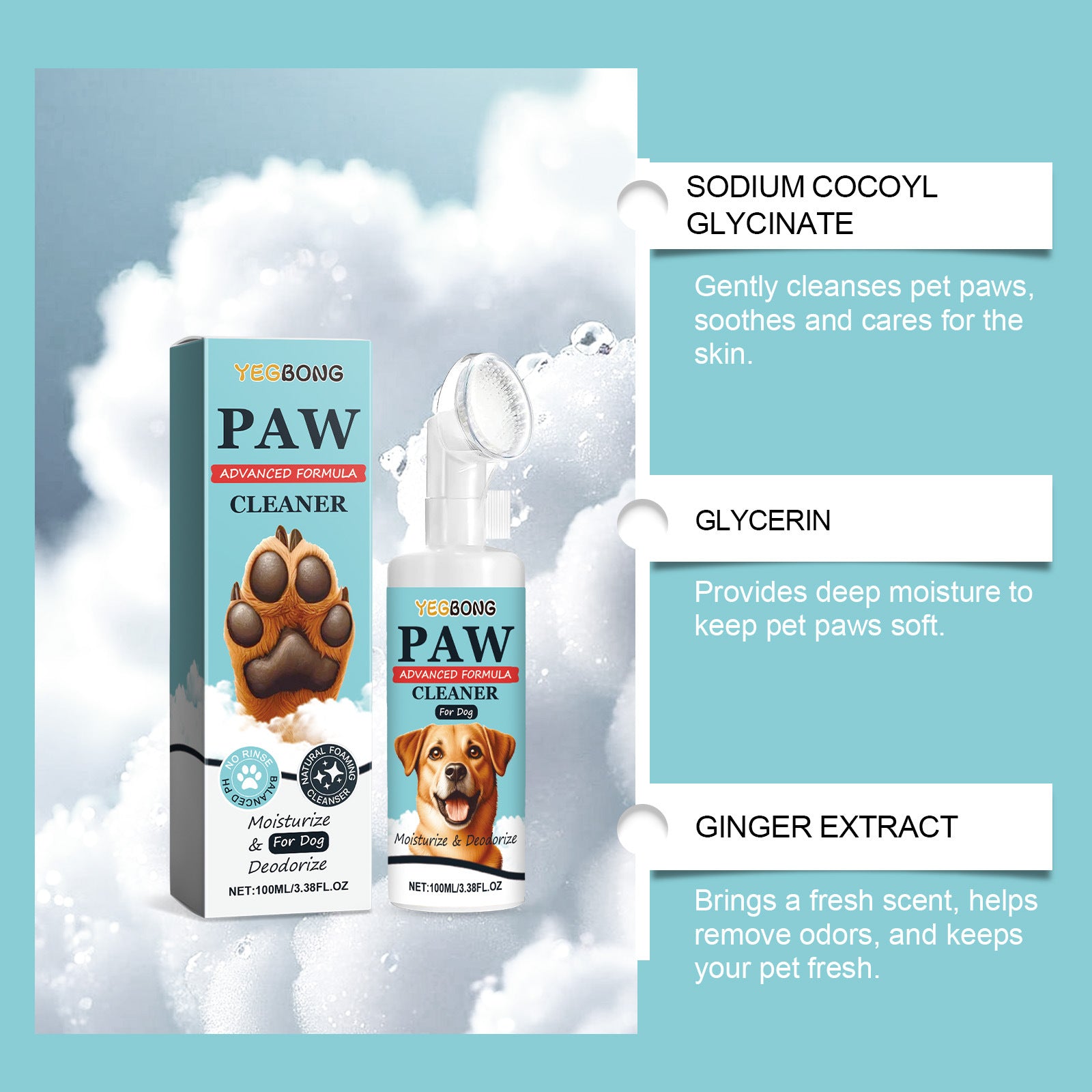Winter Paw Care Kit - Muddy Paw Cleaner & Moisturizer