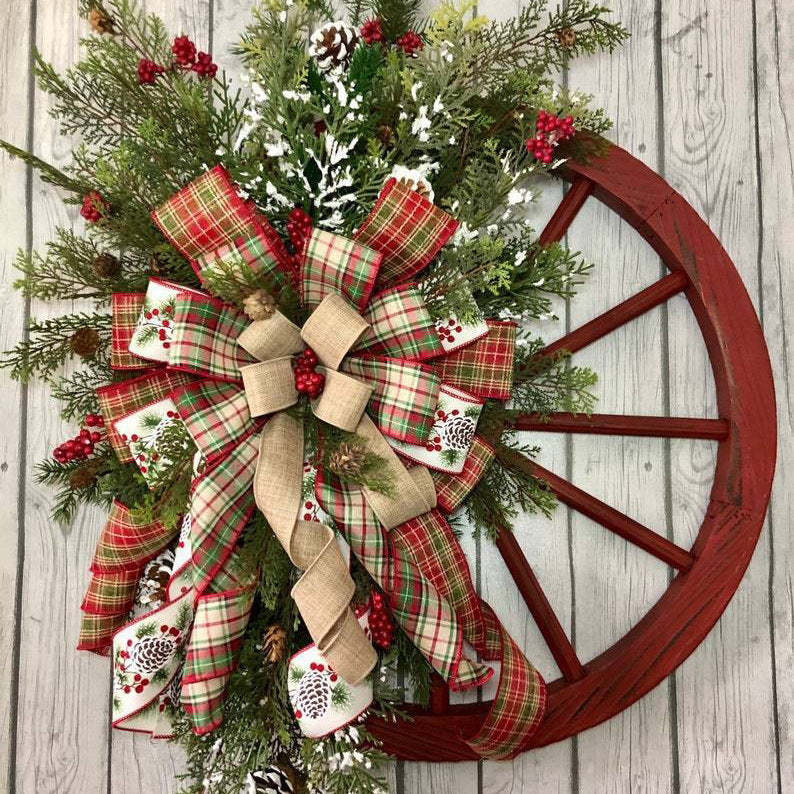 Simulation Christmas Wreath Animal Farm Pine Cone Door Ring