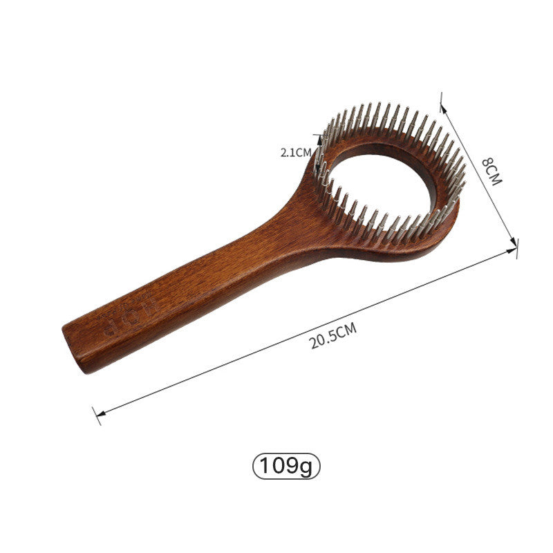 Solid Wood Pet Hair Remover - Natural Grooming Comb